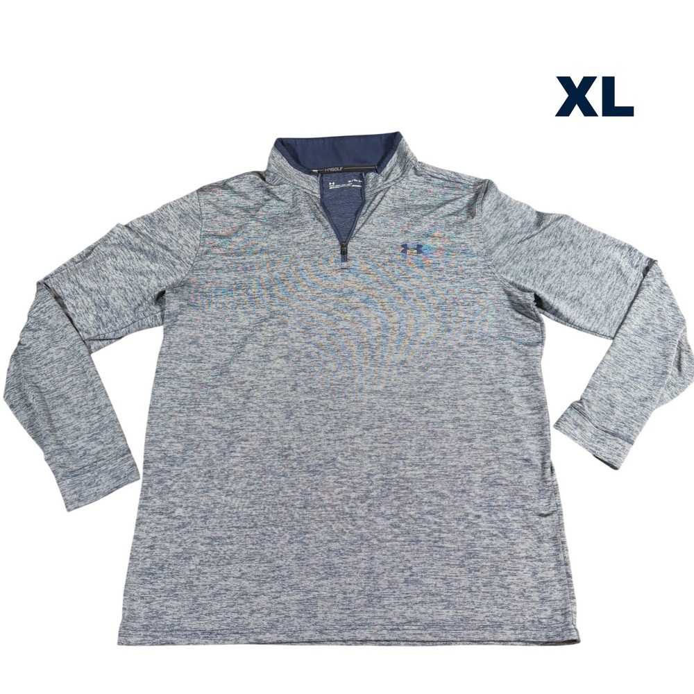 Under‎ Armour Golf 1/4 Zip Pullover Men's XL Navy Blue HeatGear Loose Fit
